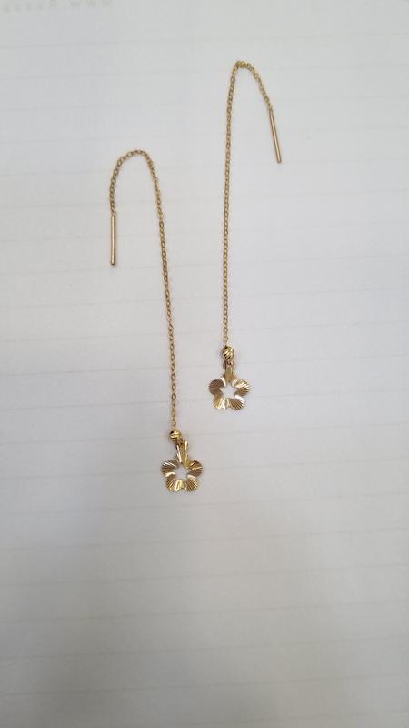 گوشواره طلا ۱۸ عیار گوشواره یخیه ای گالری طلای مه آرا مدوپد گالری طلا و سکه مه آرا