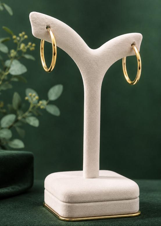 گوشواره طلا ۱۸ عیار گوشواره حلقه ای مینیمال 257 گالری نیک گلد