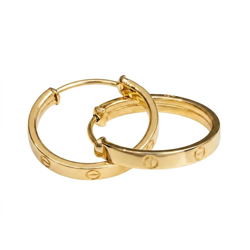 گوشواره زنانه طلا ۱۸ عیار کارتیه کوچک سینا بستام