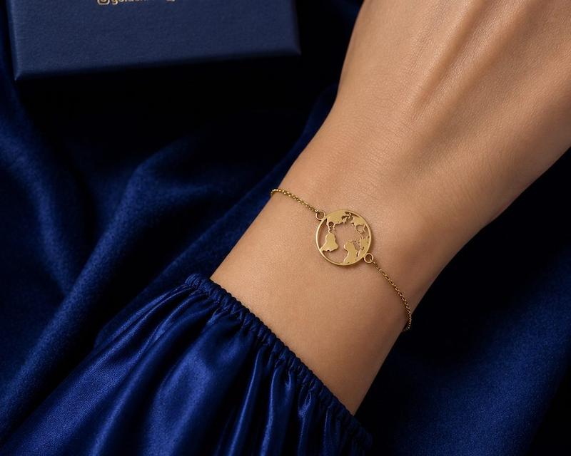 دستبند زنانه طلا ۱۸ عیار ژان گالری گلدن رز