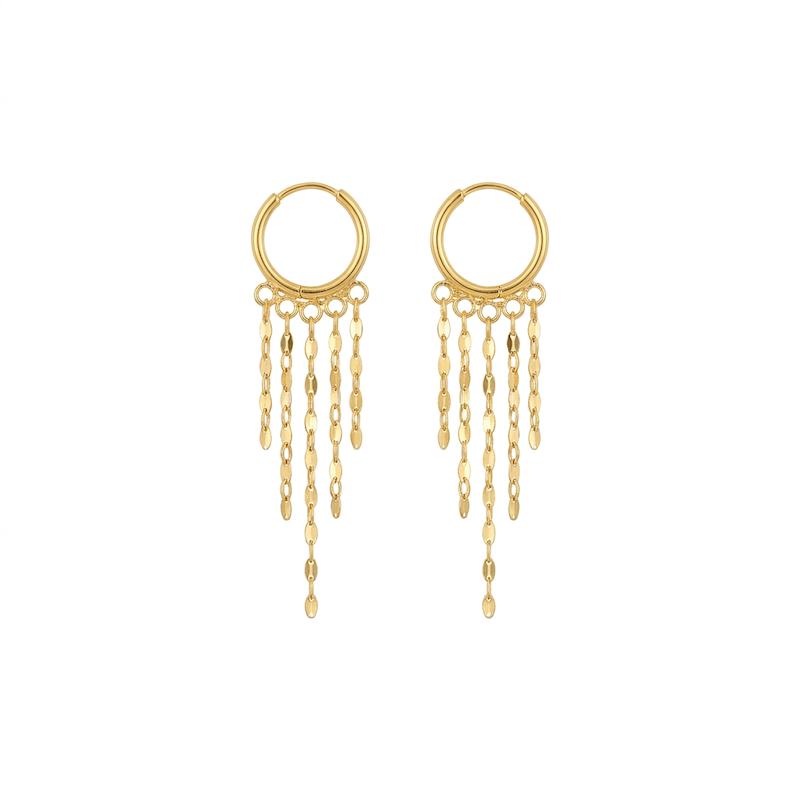 گوشواره طلا ۱۸ عیار شرابه ای سها1 گالری سها