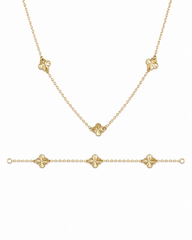 زنانه نیم ست طلا ۱۸ عیار نیمست ونکلیف تراش گالری طلای آوات