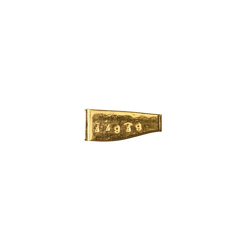 شمش مردانه طلا ۱۸ عیار آبشده 10.92 گرم محک ساری 44949 عیار 817 معادل  11.8955 گرم عیار 750 زرگریه