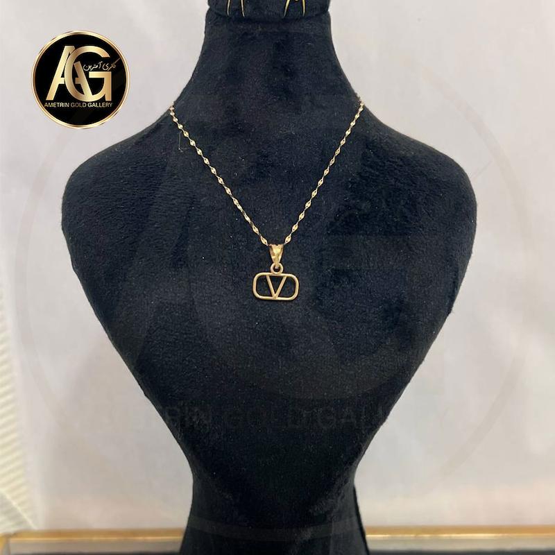 گردنبند زنانه طلا ۱۸ عیار گردنبند لویی استار گالری آمترین