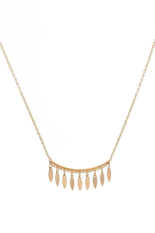گردنبند زنانه طلا ۱۸ عیار گردنبند شرابه ای گالری طلای آویز