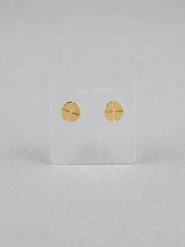 گوشواره طلا ۱۸ عیار دایره ی‌مثبت گالری نوما