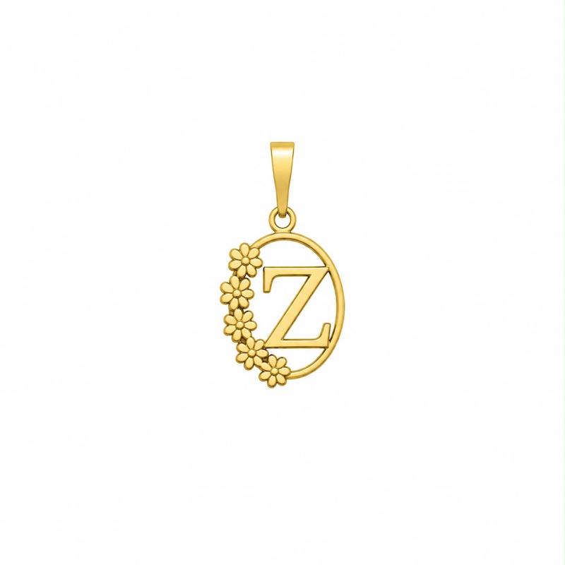 آویز زنانه طلا ۱۸ عیار پلاک حرف Z گالری طلای تاج