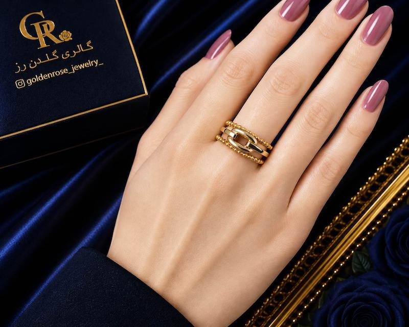 انگشتر زنانه طلا ۱۸ عیار یورمن گالری گلدن رز
