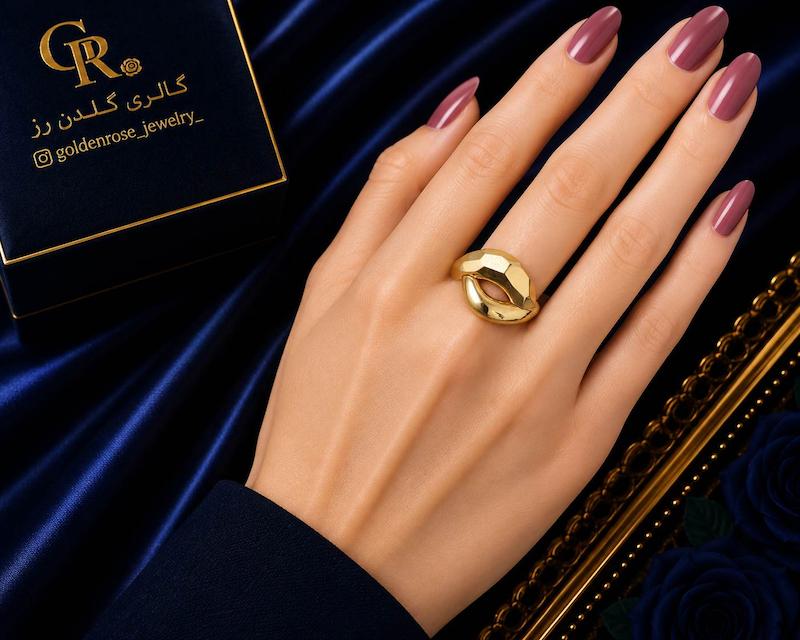 انگشتر زنانه طلا ۱۸ عیار ریتون گالری گلدن رز