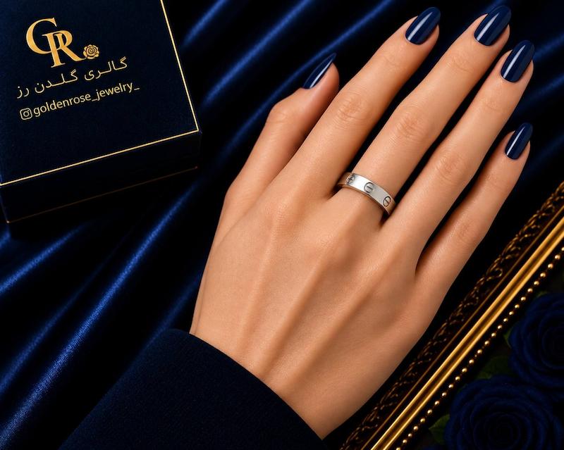 انگشتر زنانه طلا ۱۸ عیار رینگ کارتیر گالری گلدن رز