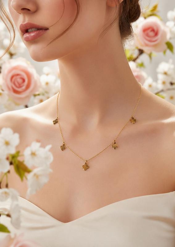 گردنبند زنانه طلا ۱۸ عیار گردنبند مینیمال ونکلیف گالری طلای تدریسی