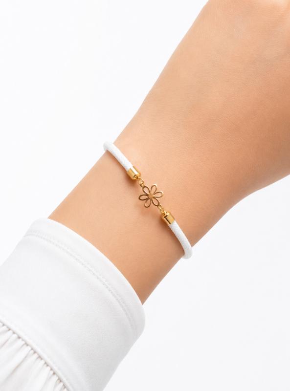 دستبند زنانه طلا ۱۸ عیار گلبرگ VoGa GOLD