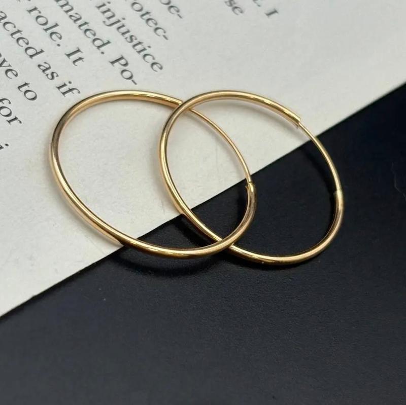 گوشواره زنانه طلا ۱۸ عیار گوشواره حلقه ای سایر ۴ گالری کاژه گلد