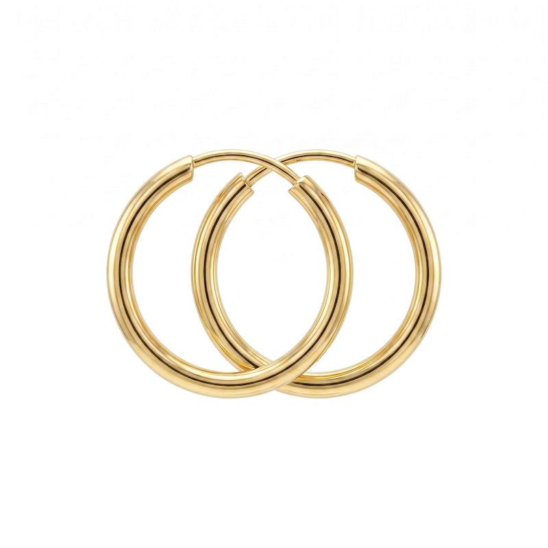 گوشواره زنانه طلا ۱۸ عیار گوشواره حلقه ای گالری دباغ