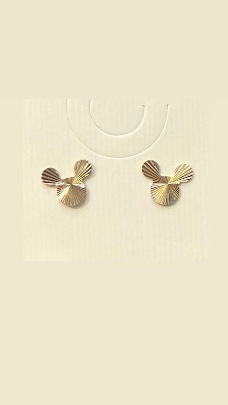 گوشواره زنانه طلا ۱۸ عیار گوشواره میکی موس طلای نیاکی