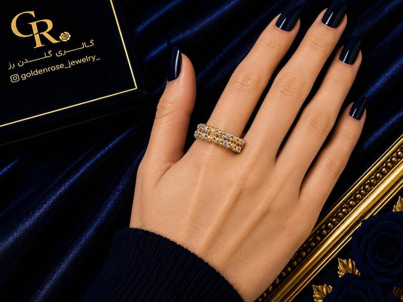 انگشتر زنانه طلا ۱۸ عیار البرنادو گالری گلدن رز