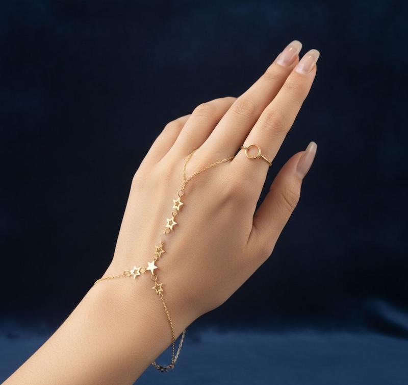  طلا ۱۸ عیار دستبند ستاره گالری طلای اف ام