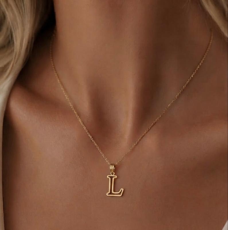 آویز طلا ۱۸ عیار مدال لیزری حروف لاتین L گالری طلا شاینی