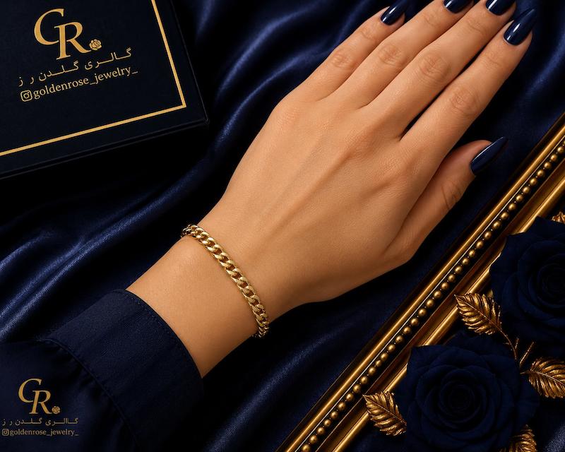 دستبند زنانه طلا ۱۸ عیار کارتیر گالری گلدن رز