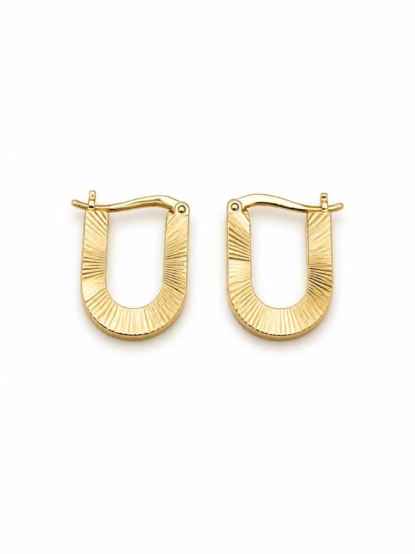 گوشواره زنانه طلا ۱۸ عیار گوشواره تراش یو گالری طلای پگاه