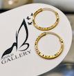 گوشواره زنانه طلا ۱۸ عیار گوشواره حلقه ای تراش گالری الهه گلد