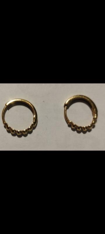 گوشواره زنانه طلا ۱۸ عیار گوشواره حلقه ای گوی زنانه بچگانه گالری طلای تدریسی