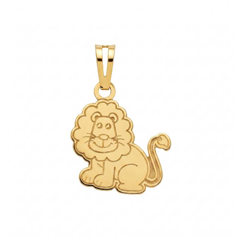آویز بچگانه طلا ۱۸ عیار شیر lion گالری طلا شکرانه