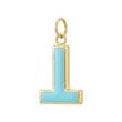 آویز زنانه طلا ۱۸ عیار تی ابی تیفانی T for Tiffany (میناکاری کسر) گالری طلا شکرانه