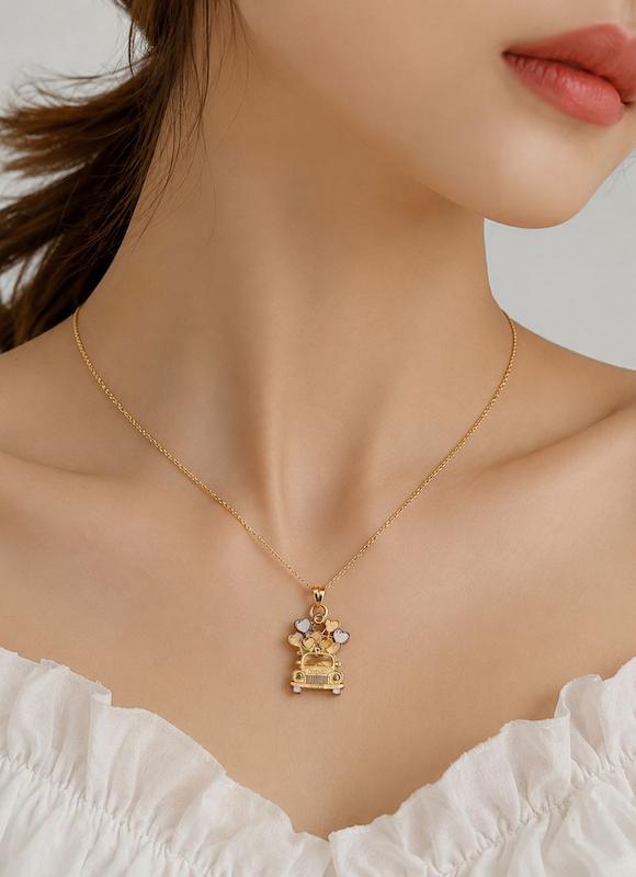 آویز طلا ۱۸ عیار مدال Love Car سه بعدی گالری طلای تدریسی