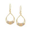 گوشواره طلا ۱۸ عیار گوشواره زنانه طلا ۱۸ عیار گوشواره آلبرنادو سه حلقه گلد تیفانی