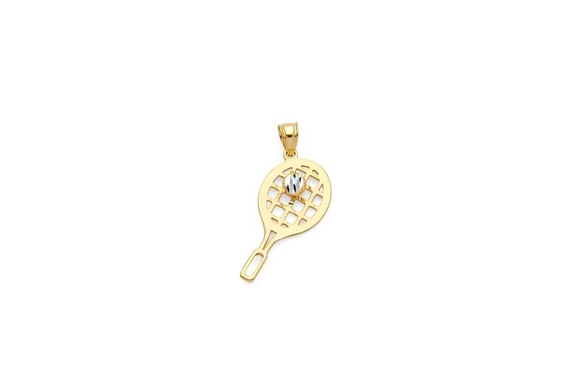 آویز زنانه طلا ۱۸ عیار P379 تنیس گوی البرنارد آهوریس