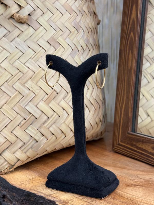 گوشواره طلا ۱۸ عیار گوشواره حلقه ای طلای حسامی