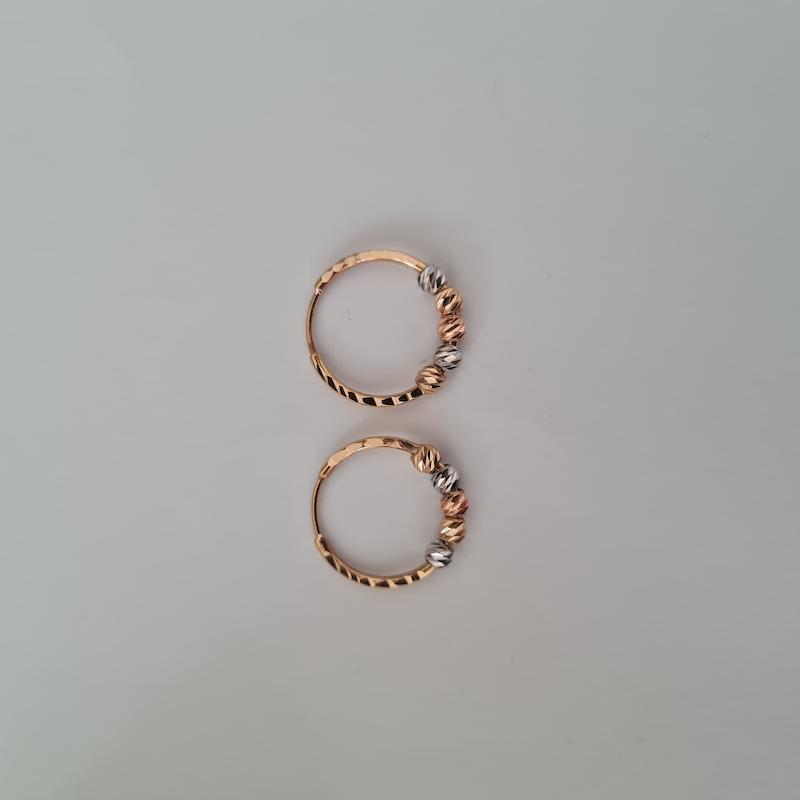 گوشواره بچگانه طلا ۱۸ عیار گوشواره البرنادو ۱.۵سانت پژمان گلد
