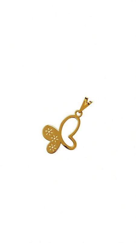 آویز زنانه طلا ۱۸ عیار پروانه گالری طلای اصیلا