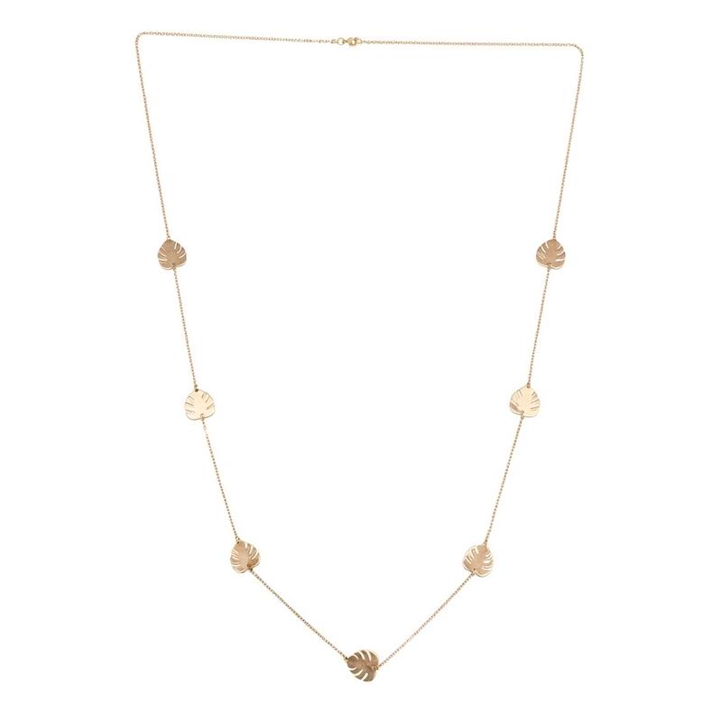زنانه طلا ۱۸ عیار رولباسی هفت برگ 96cm کم اجرت زرگریه