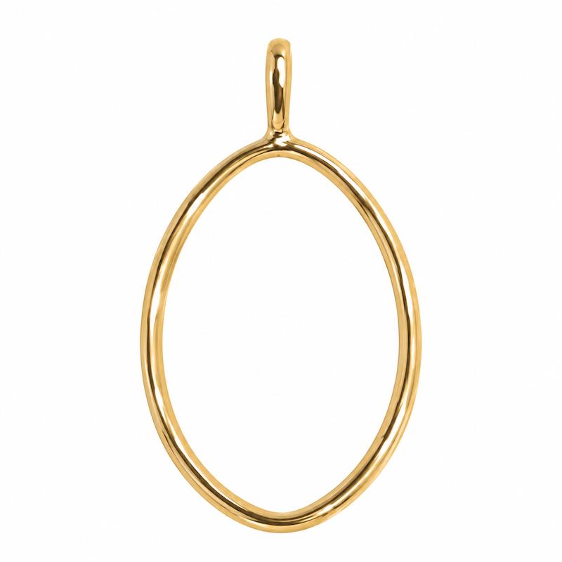 آویز طلا ۱۸ عیار اوال قطره ای سوپر کم اجرت گالری یادمان