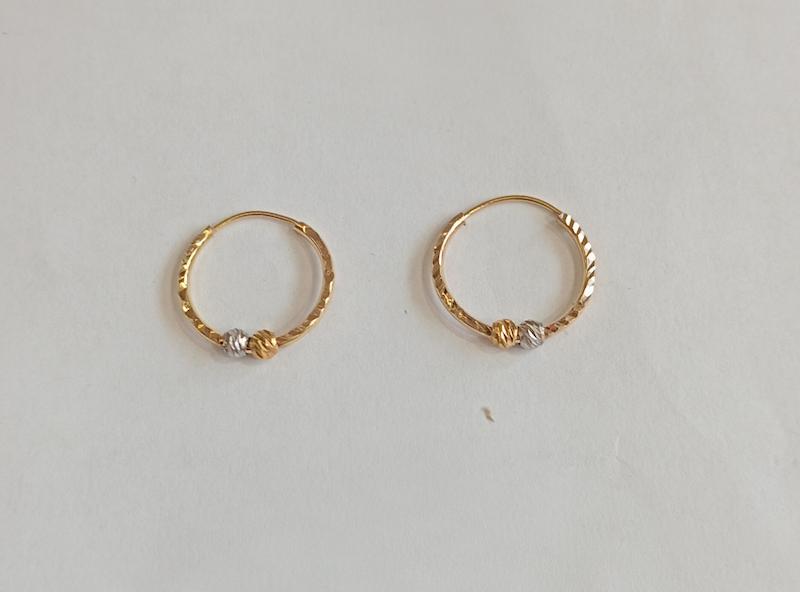 گوشواره زنانه طلا ۱۸ عیار گوشواره حلقه ای گالری ماطلا