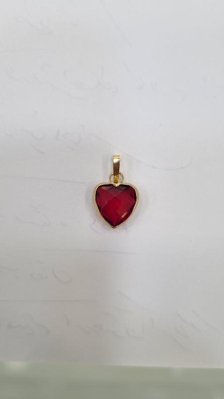 آویز طلا ۱۸ عیار قلب رنگی گالری طلا و سکه مه آرا
