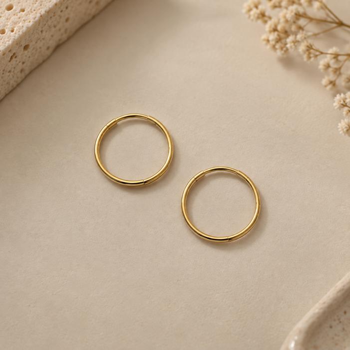 گوشواره زنانه طلا ۱۸ عیار گوشواره حلقه ای گالری طلا ماهرو