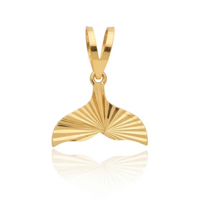 آویز طلا ۱۸ عیار دم وال تراش دار گالری طلای بهروان