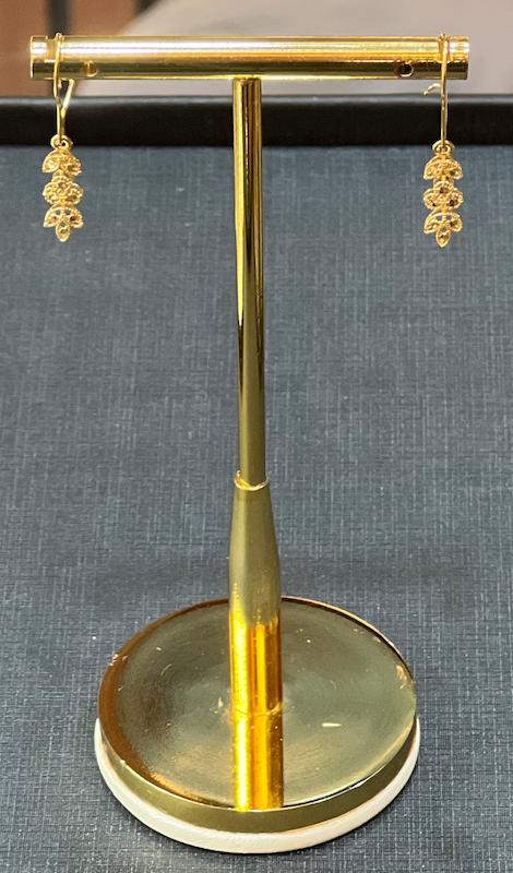 گوشواره طلا ۱۸ عیار گوشواره خوشه گندم گالری طلای تاج