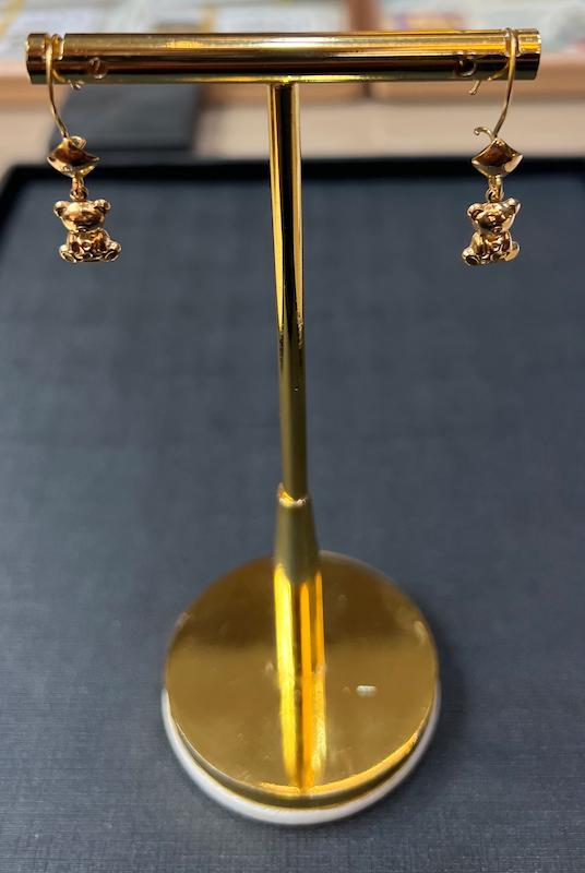 گوشواره طلا ۱۸ عیار گوشواره خرسی گالری طلای تاج