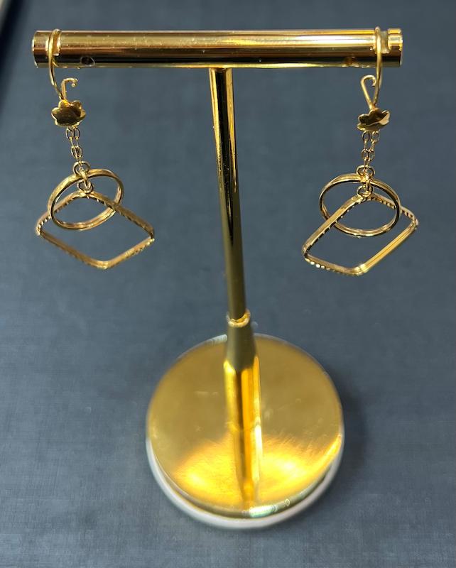گوشواره طلا ۱۸ عیار گوشواره گالری طلای تاج