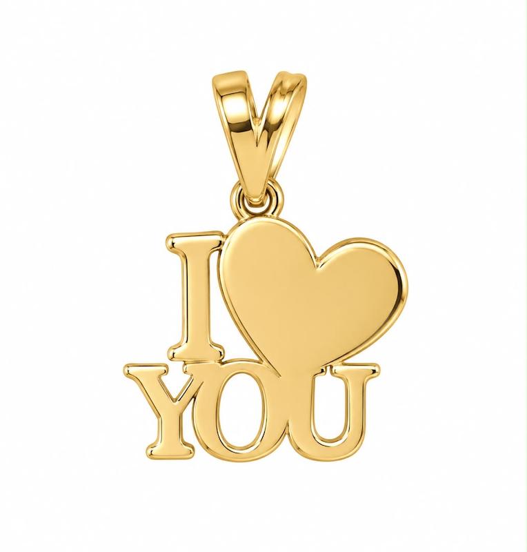 آویز زنانه طلا ۱۸ عیار پلاک Love گالری طلای تاج