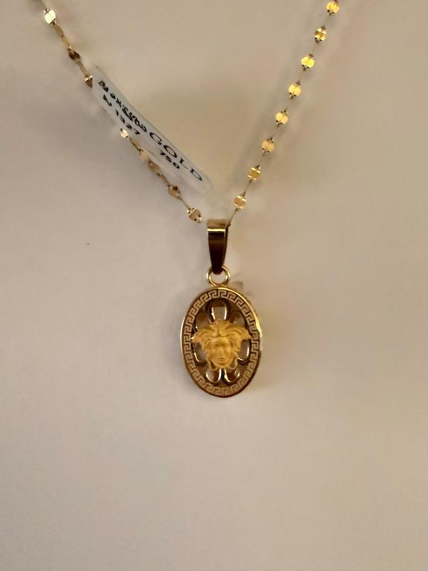 آویز زنانه طلا ۱۸ عیار ورساچه رزنتال