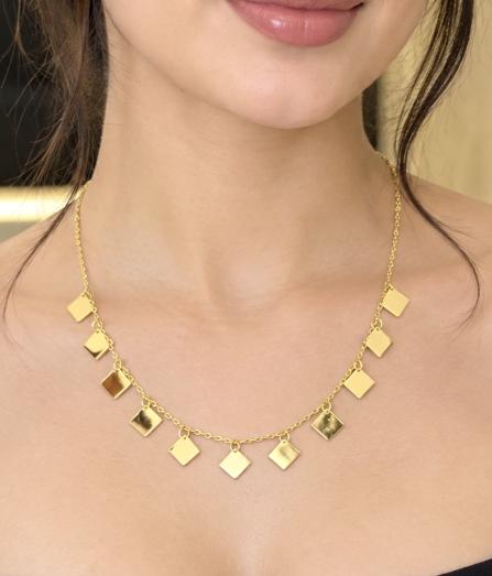 گردنبند طلا ۱۸ عیار گردنبند اماراتی لوکس 363 گالری نیک گلد