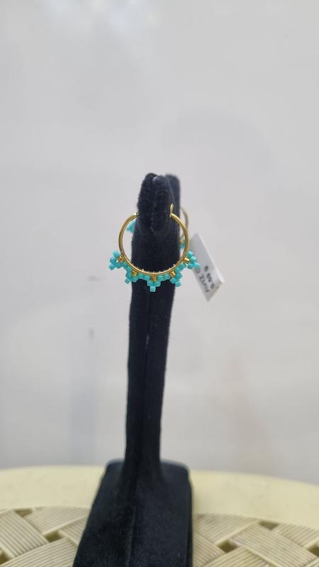گوشواره طلا ۱۸ عیار حلقه ای میوکی گالری طلا مهرسام