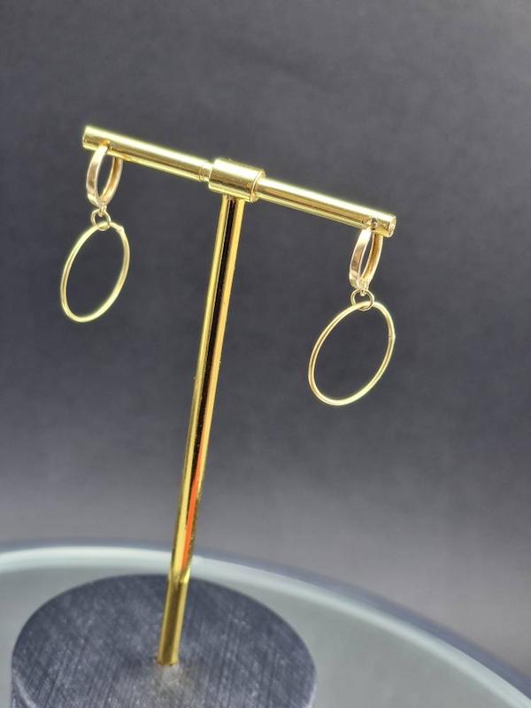 گوشواره طلا ۱۸ عیار حلقه ای والی گلد