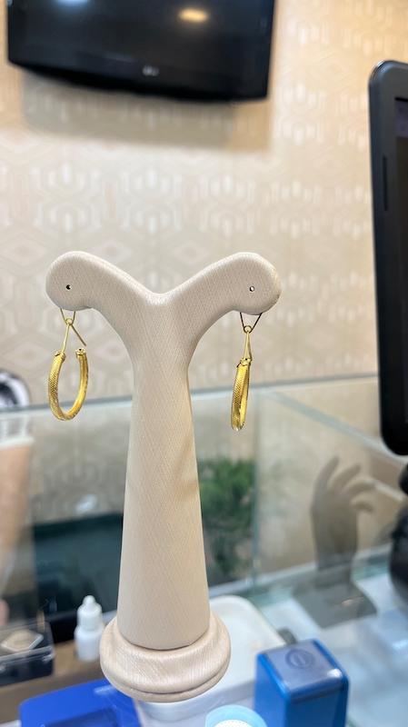 گوشواره زنانه طلا ۱۸ عیار حلقه ای دانش گلد گالری