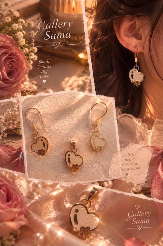 بچگانه نیم ست طلا ۱۸ عیار نیم ست قلب رویایی جواهری سما